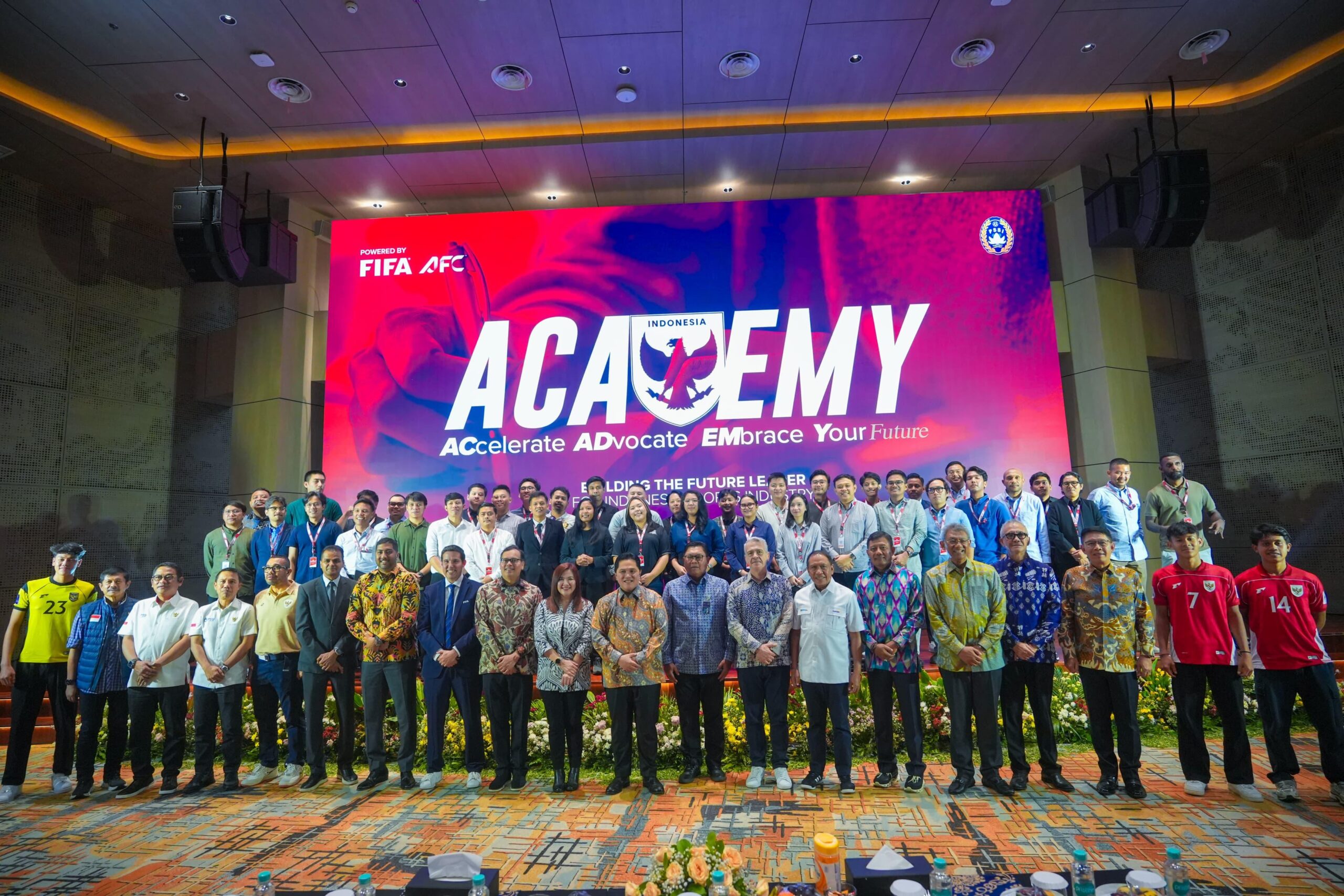 Peresmian program Garuda Academy pada Selasa (6/6) di Mandiri University Daan Mogot, Jakarta. (Foto: PSSI)