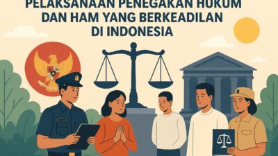 Ilustrasi pelaksanaan penegakan hukum dan HAM yang berkeadilan di Indonesia. (Foto: Istimewa)