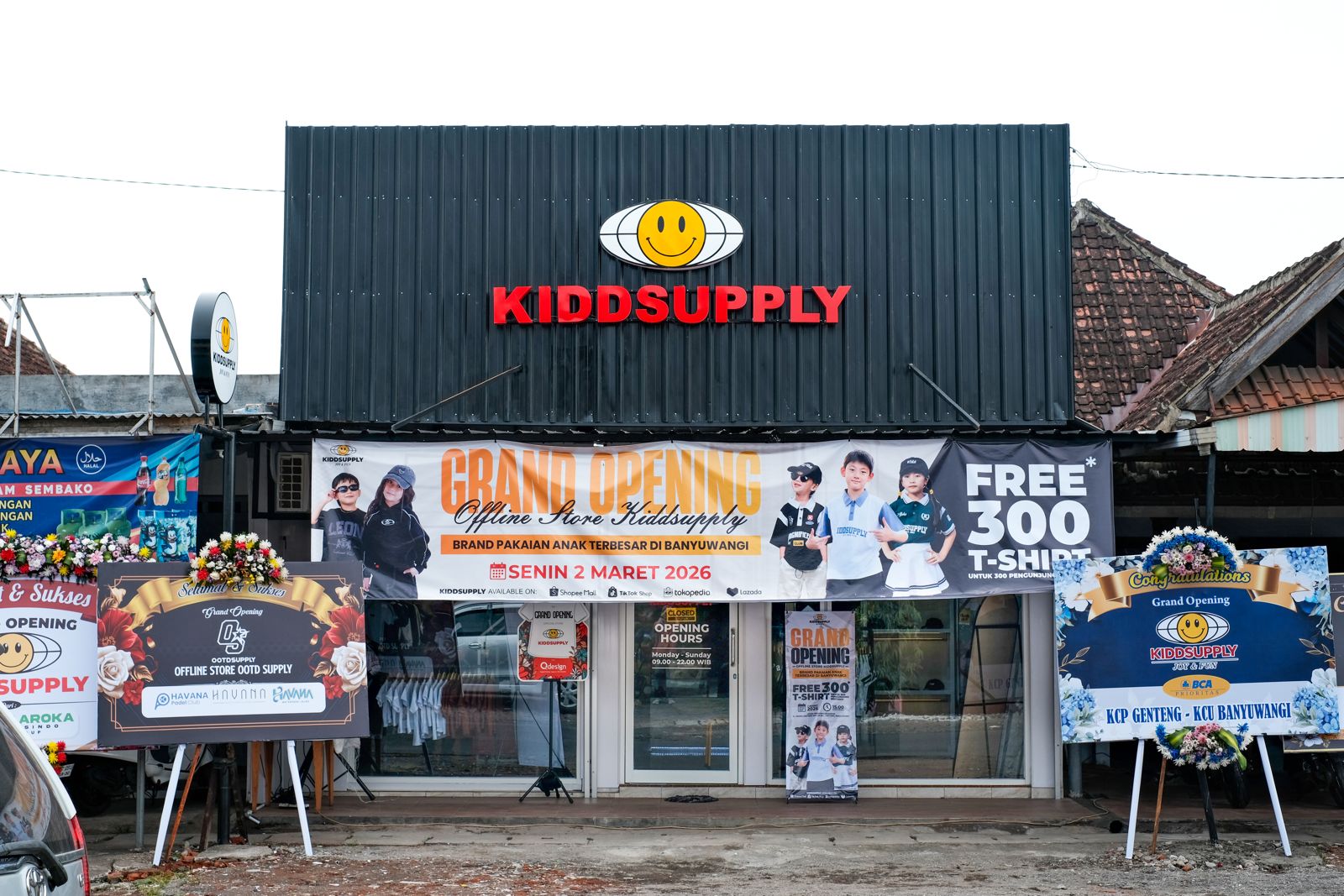 Offline store KIDDSUPPLY yang berada di utara perempatan Maron, Genteng, Banyuwangi. (Foto: Istimewa)