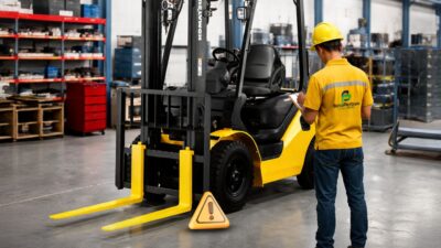 Keunggulan Forklift Komatsu sebagai alat angkut yang efisien dan andal di industri modern. (Foto: Bina Pertiwi)