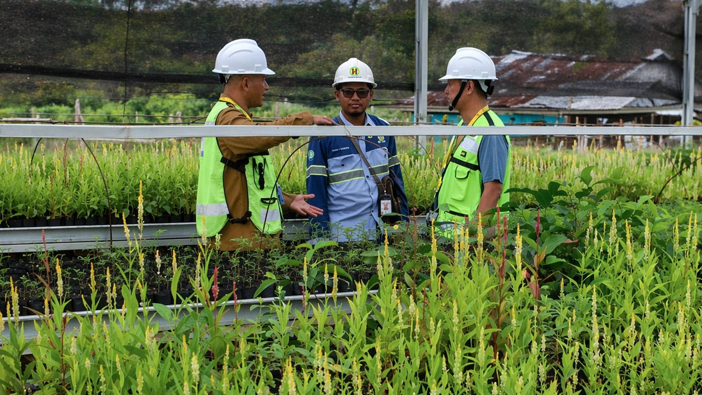 PT Hasnur Group Indonesia bersama sejumlah mitra luncurkan proyek budidaya tanaman Pongamia di lahan pascatambang di Kabupaten Tapin, Kalimantan Selatan. (Foto: Istimewa)