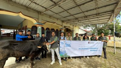 Bandara Internasional Banyuwangi serahkan hewan kurban dalam rangka Hari Raya Idul Adha 1447 Hijriah. (Foto: Istimewa)