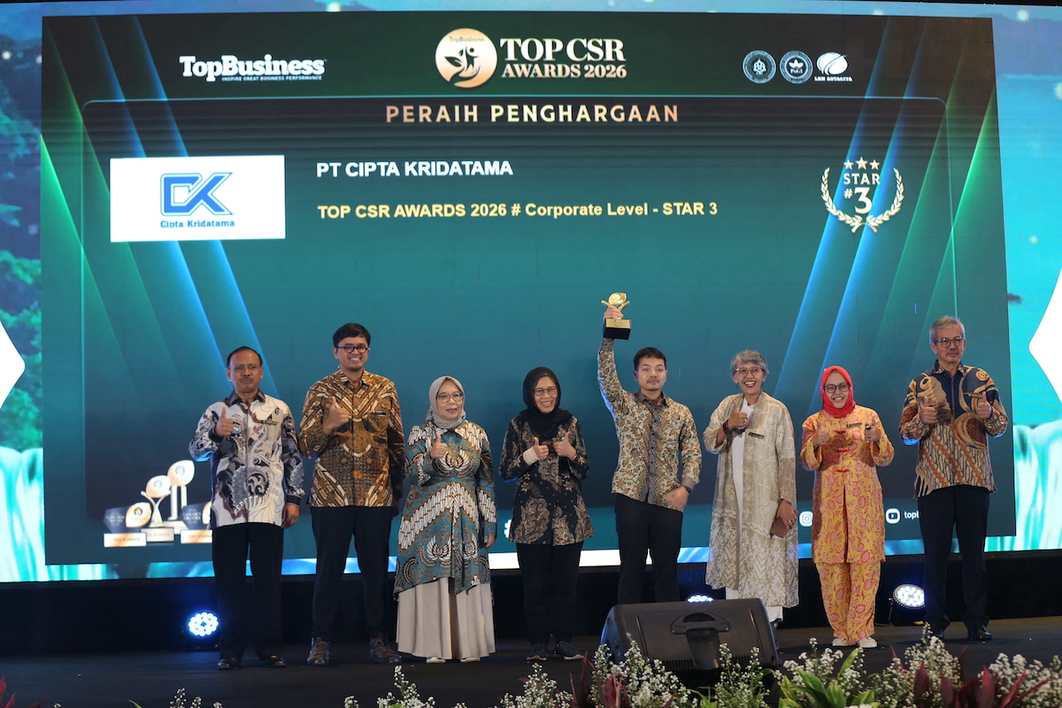 PT Cipta Kridatama meraih Gold Winner kategori Keselamatan Operasi Pertambangan pada Indonesia Mining Services Award (IMSA) 2026. (Foto: Istimewa)