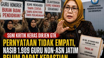 SGNI Kritik Pernyataan Dirjen GTK soal Guru Honorer, Sebut Abaikan Nasib Ribuan Guru Non-ASN Jatim
